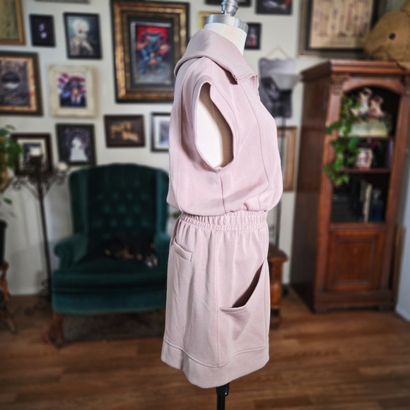 Rae Mode Blush Zip Front Lounge Romper Sleeveless Soft One Piece - Picture 3 of 8